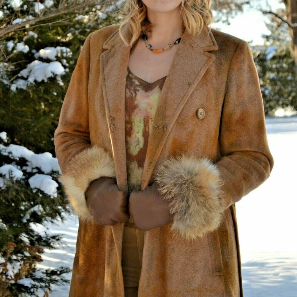 Long CASHMERE wool pea coat trench wrap Med large gray Tan Black beige camel XL